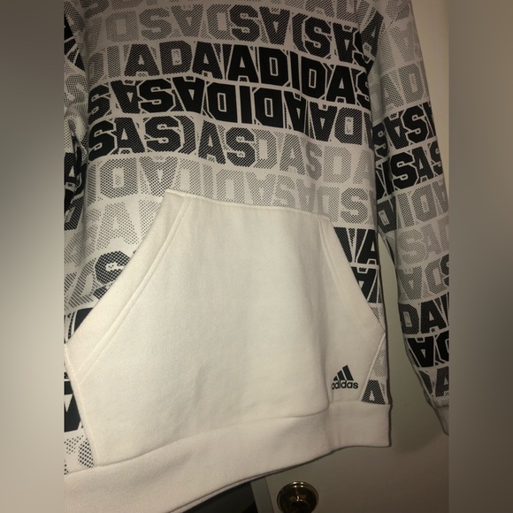 Black and white adidas hoodie - Picture 3 of 4